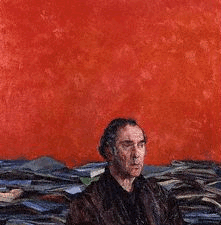 Portrait of Harold Pinter by Justin Mortimer